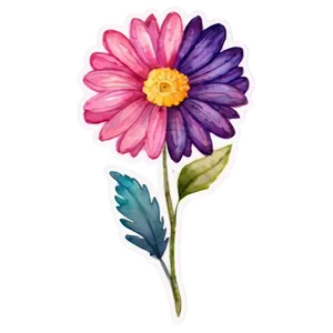 Watercolor Flower Stickers Png 06272024 PNG Image