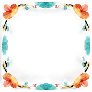 Watercolor Frame Border Png Qub2 PNG Image