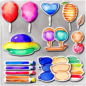 Watercolor Goodnotes Stickers Png Kvl PNG Image