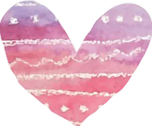 Watercolor Heart Artwork PNG Image