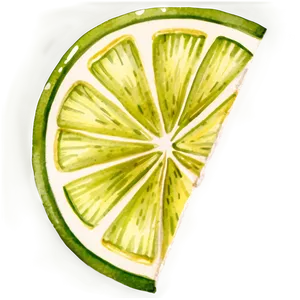 Watercolor Lime Slice Png Iye73 PNG Image