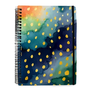 Watercolor Notebook Cover Png Bjb3 PNG Image