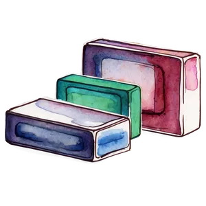 Watercolor Rectangular Prism Png Kla PNG Image