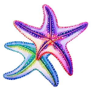 Watercolor Starfish Art Png Pmo PNG Image