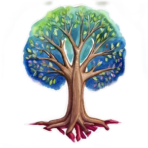 Watercolor Tree Of Life Painting Png 06122024 PNG Image