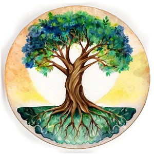 Watercolor Tree Of Life Painting Png 06122024 PNG Image