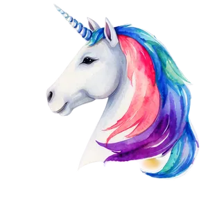 Watercolor Unicorn Clipart Png 06262024 PNG Image