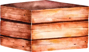 Watercolor Wooden Block Illustration PNG Image