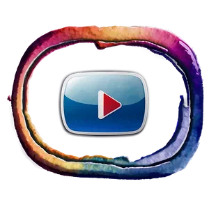 Watercolor Youtube Logo Art PNG Jfr PNG