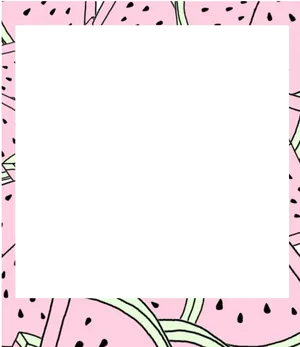 Watermelon Pattern Polaroid Frame PNG Image