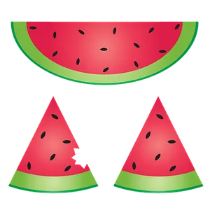 Watermelon Slices Graphic PNG Image