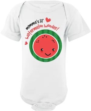 Watermelon Wonder Baby Onesie PNG Image