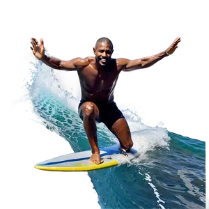 Wave Riding Surfer Png Pvn6 PNG Image