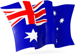 Waving Australian Flag PNG Image