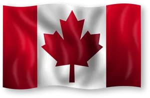 Waving Canada Flag PNG Image