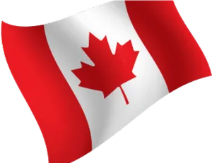 Waving Canadian Flag PNG Image