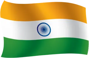 Waving Indian Flag PNG Image