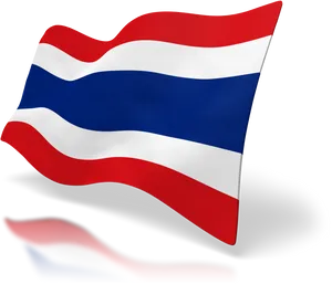 Waving Thai Flag PNG Image