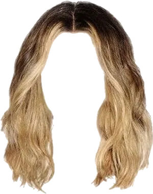 Wavy Blonde Hair Transparent Background PNG Image