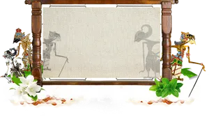 Wayang Kulit Shadow Puppet Frame PNG Image