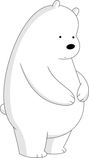 We Bare Bears Polar Bear Standing PNG Image