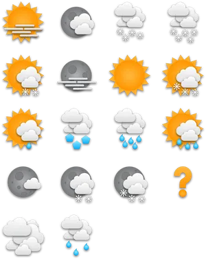 Weather_ Icons_ Collection_ Vector PNG Image