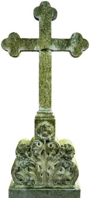 Weathered Graveyard Cross PNG Image