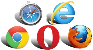 Web Browsers Icons Collection PNG Image