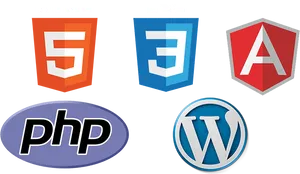 Web Development Logos Collection PNG Image