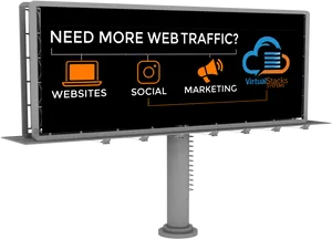 Web Traffic Billboard Advertisement PNG Image