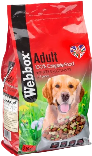 Webbox Adult Dog Food Beef Vegetables Pack PNG Image