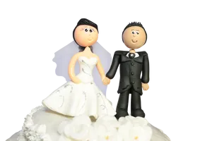 Wedding Cake Topper Figurines PNG Image