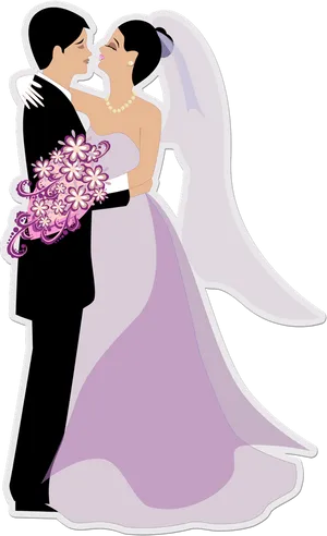 Wedding Couple Illustration.png PNG Image