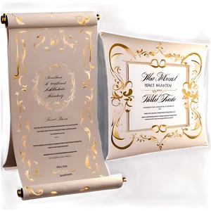 Wedding Invitation Scroll Png 06262024 PNG Image