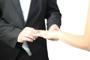 Wedding Ring Exchange Close Up PNG Image