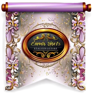 Wedding Scroll Banner Template Png Oer PNG Image