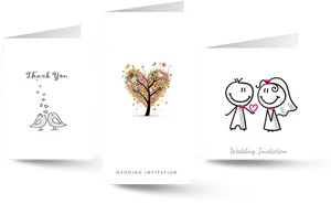 Wedding Stationery Set PNG Image