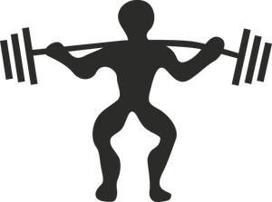 Weightlifting Silhouette Graphic PNG Image