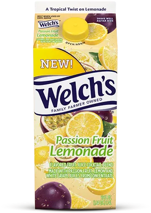 Welchs Passion Fruit Lemonade Juice Cocktail PNG Image