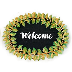 Welcome Mat With Leaves Design Png 60 PNG Image