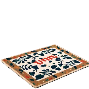 Welcome Mat With Leaves Design Png Yqa64 PNG Image