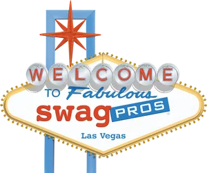 Welcome Sign Swag Pros Las Vegas PNG Image