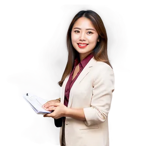 Welcoming Receptionist Png Qls PNG Image