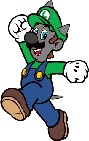 Werewolf Luigi Cartoon PNG Image