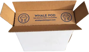 Whale Pod Craft Can Shipper Box PNG Image