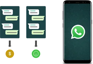 Whats App Chat Conversion Illustration PNG