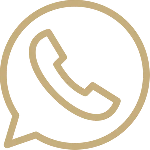 Whats App Logo Golden Icon PNG Image