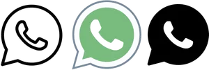 Whats App Logo Triptych PNG Image