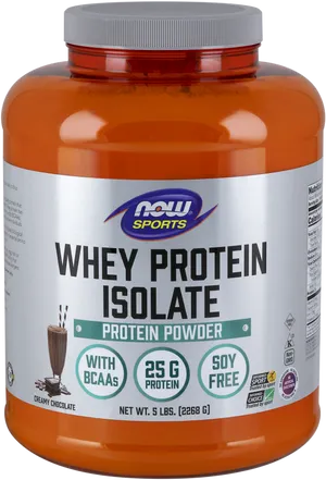 Whey Protein Isolate Powder Container PNG Image