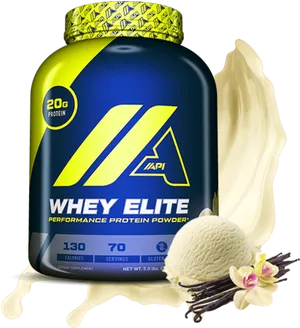 Whey Protein Powder Jarand Scoop PNG Image